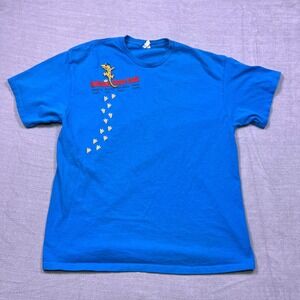 Indiana Caverns Trails Lizard Paw Print‎ Mens Blue Trail Graphic T Shirt